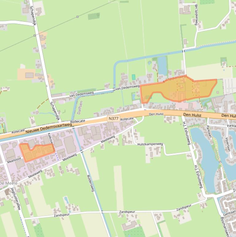 Kaart van postcodegebied 7711GW.