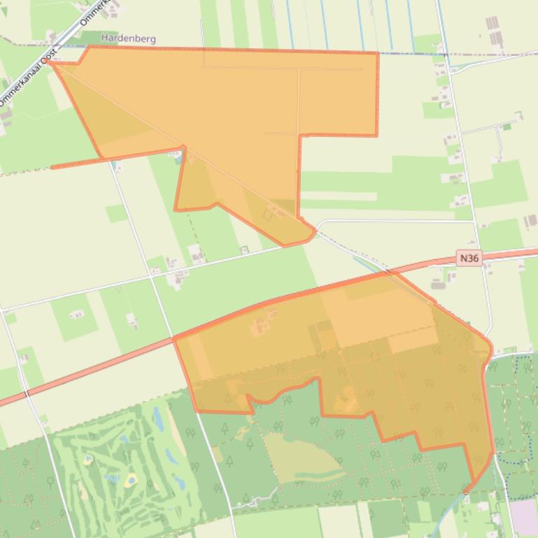 Kaart van postcodegebied 7735KV.