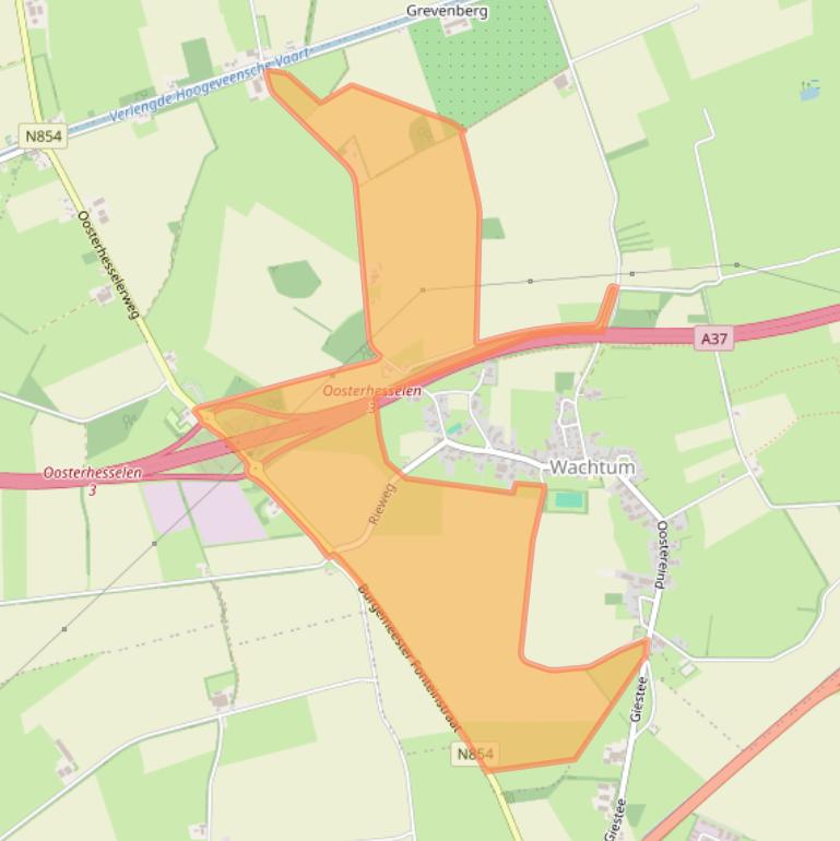 Kaart van postcodegebied 7754MG.