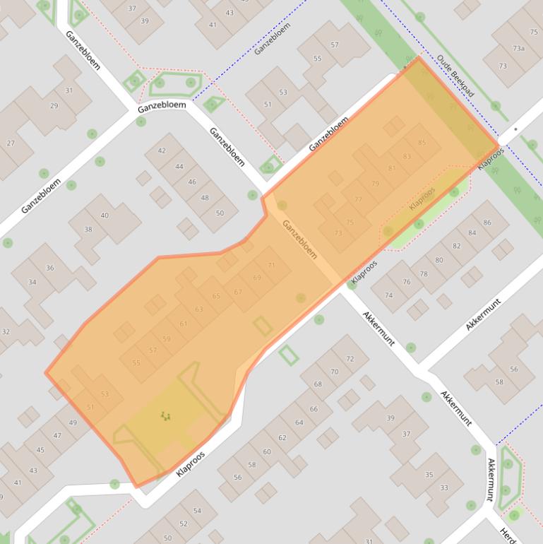 Kaart van postcodegebied 7772LG.