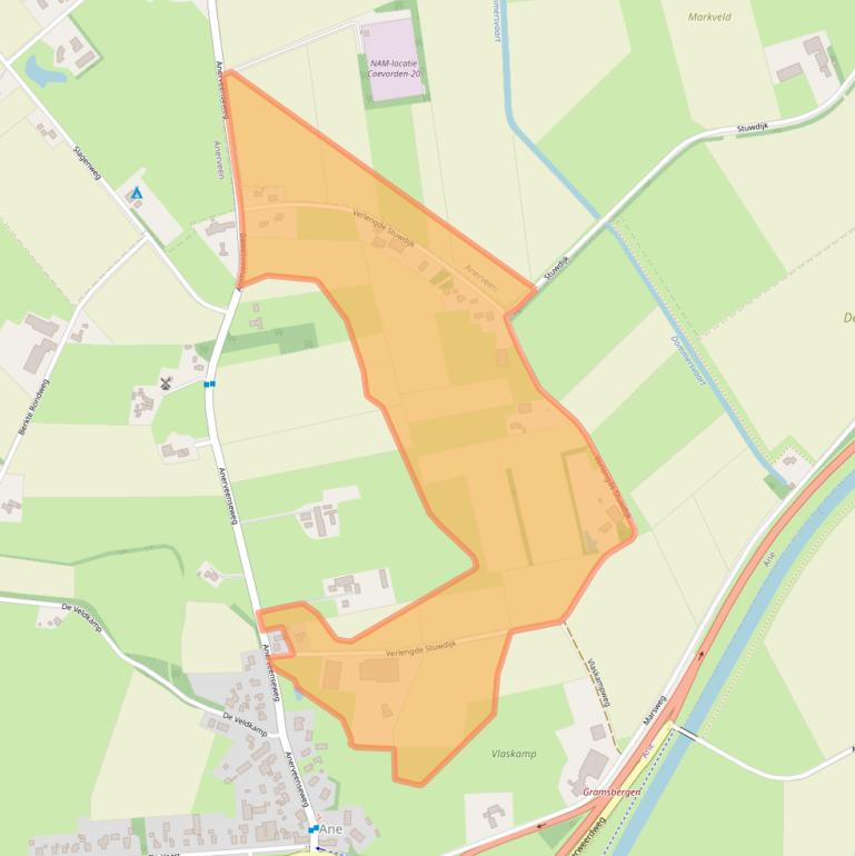 Kaart van postcodegebied 7784DB.