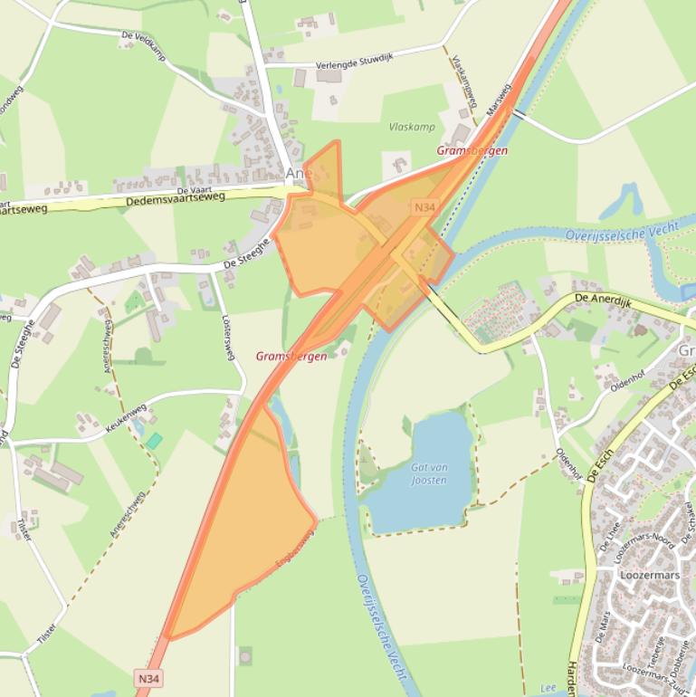 Kaart van postcodegebied 7784DJ.