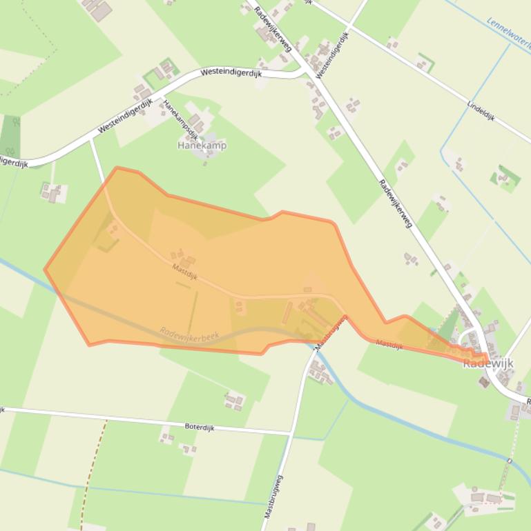 Kaart van postcodegebied 7791RN.