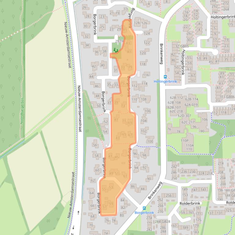 Kaart van postcodegebied 7812NB.