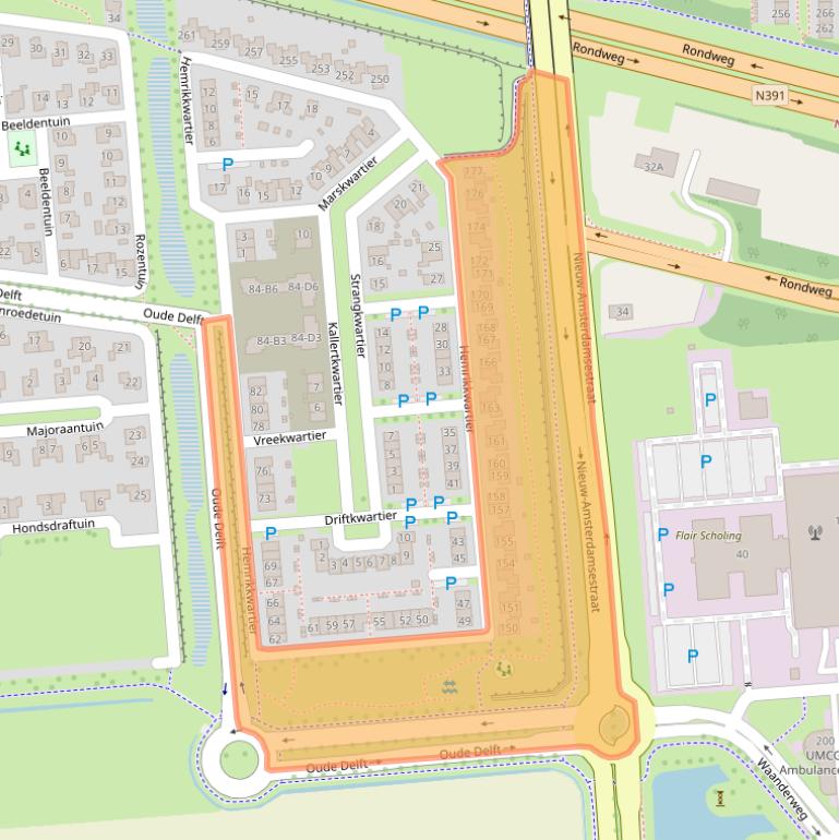 Kaart van postcodegebied 7813AC.