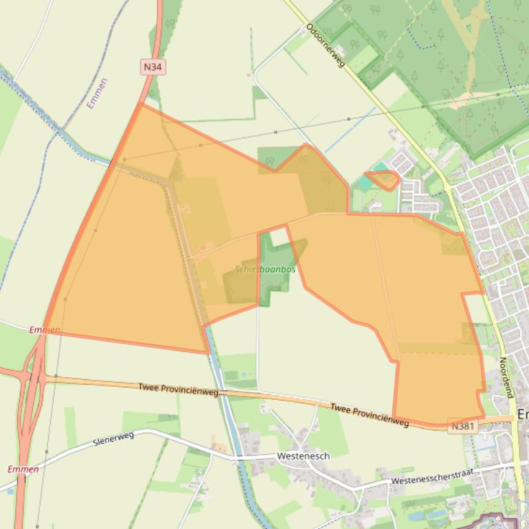 Kaart van postcodegebied 7814XC.