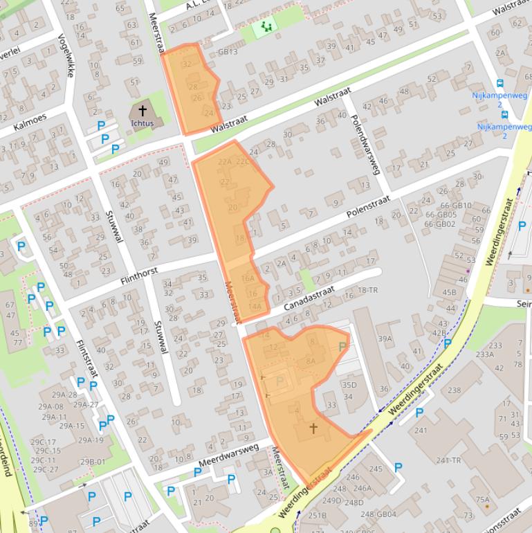 Kaart van postcodegebied 7815XG.