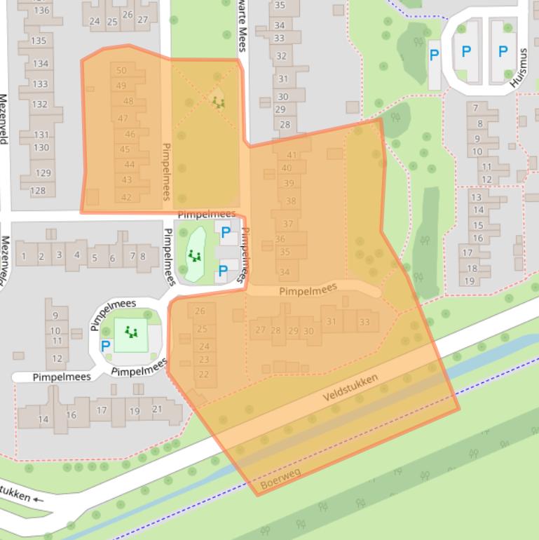 Kaart van postcodegebied 7827BE.