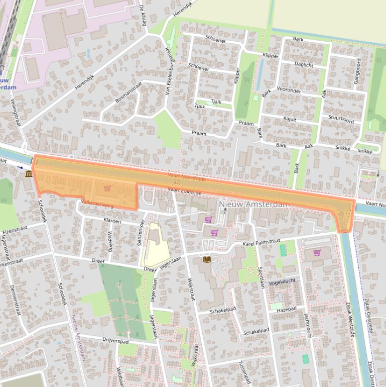 Kaart van postcodegebied 7833AA.