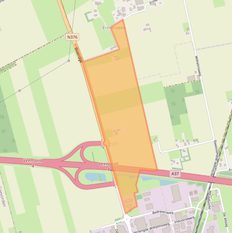 Kaart van postcodegebied 7844TD.