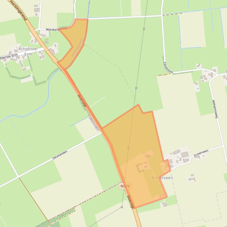 Kaart van postcodegebied 7844TE.