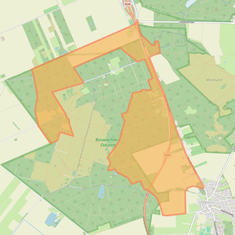 Kaart van postcodegebied 7873TC.
