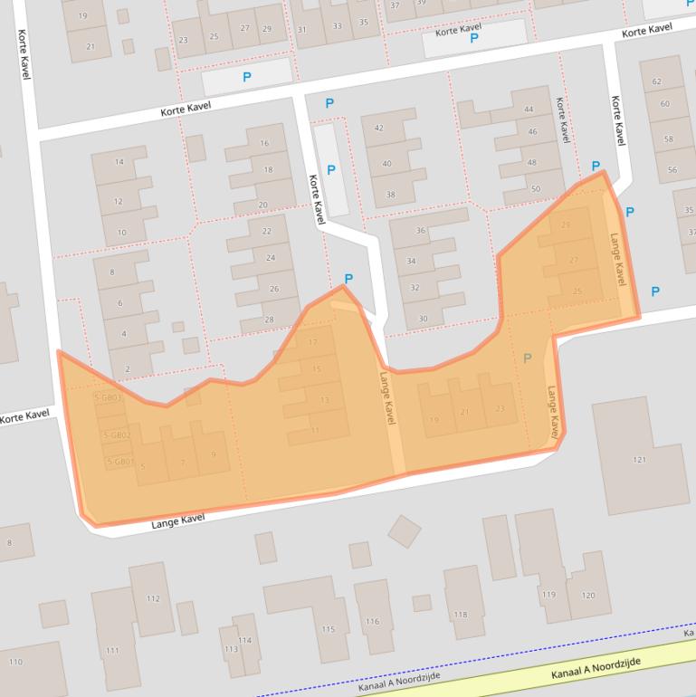 Kaart van postcodegebied 7881LP.