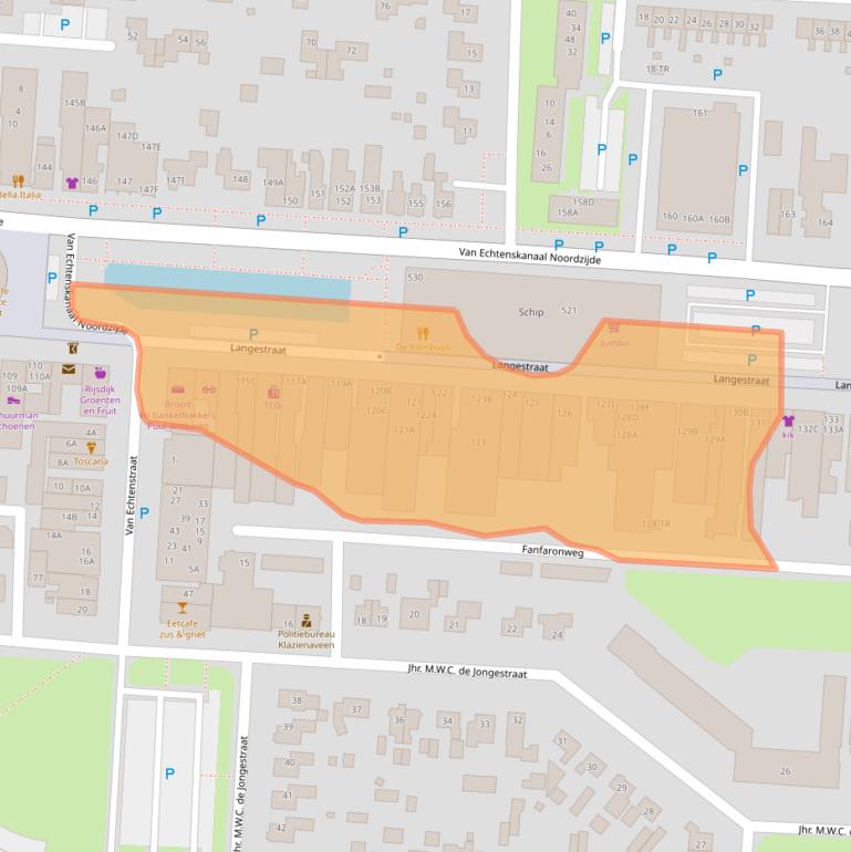 Kaart van postcodegebied 7891GH.