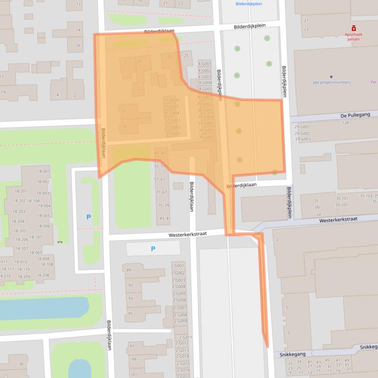 Kaart van postcodegebied 7901JB.