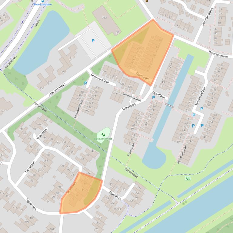 Kaart van postcodegebied 7905CW.