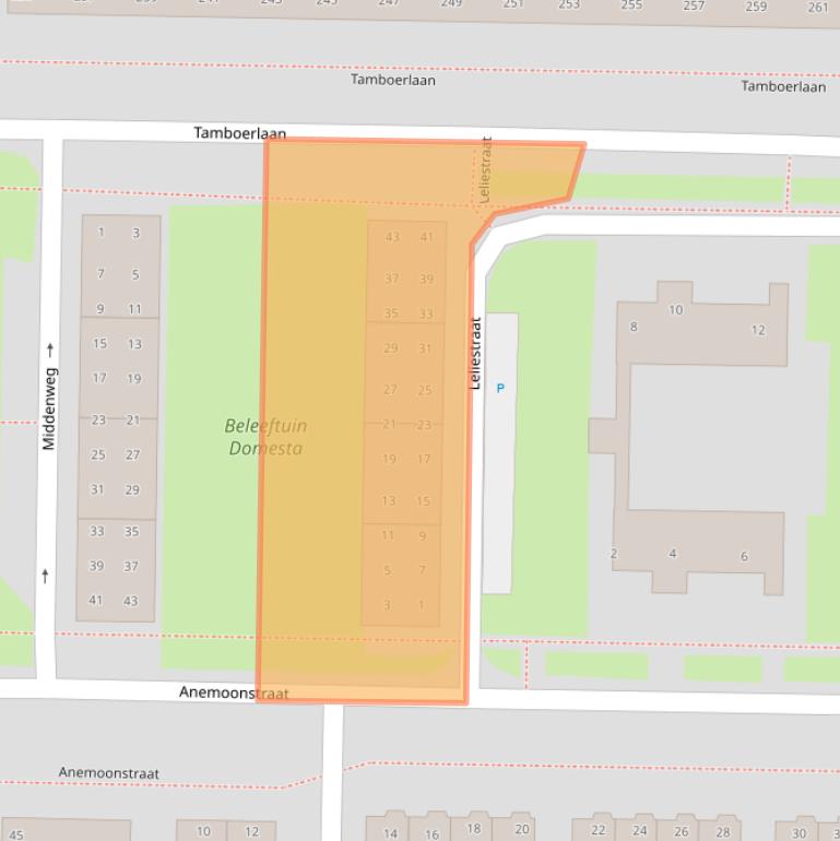 Kaart van postcodegebied 7906PB.
