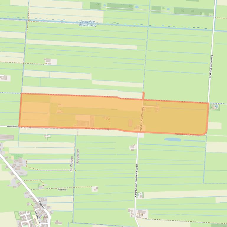 Kaart van postcodegebied 7915AB.