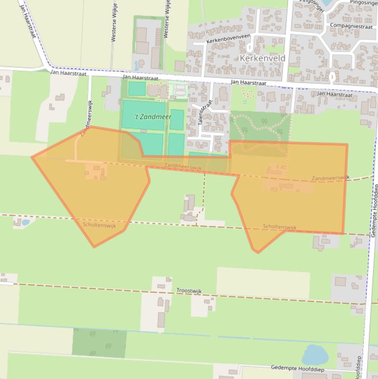 Kaart van postcodegebied 7926TL.