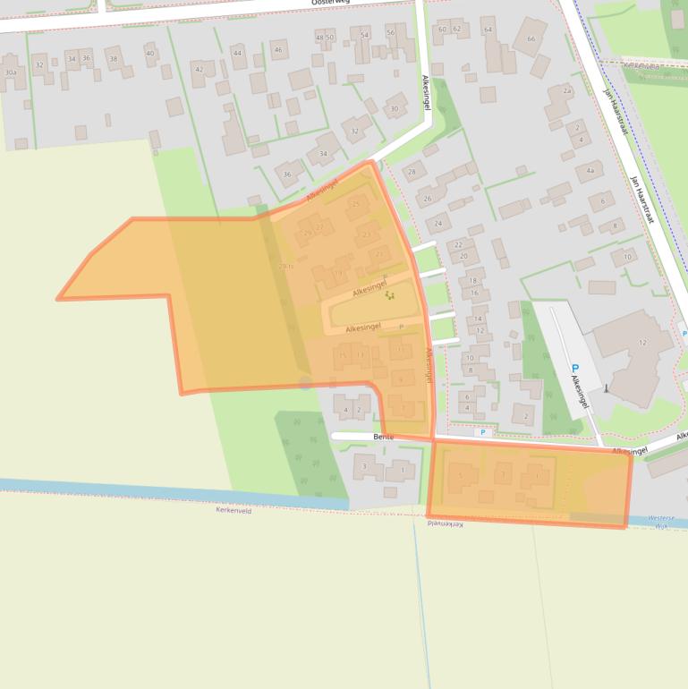 Kaart van postcodegebied 7927AS.