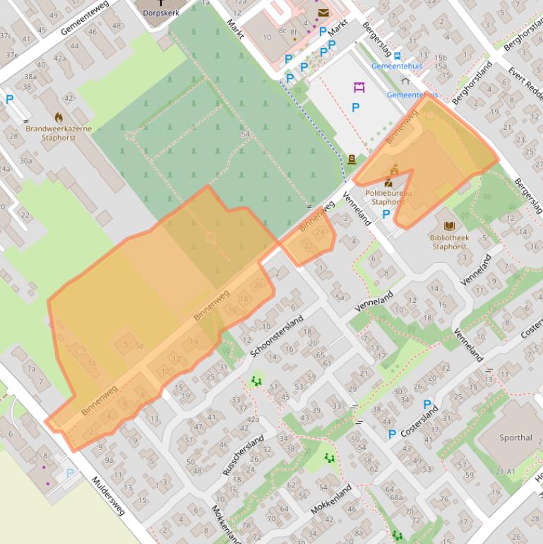 Kaart van postcodegebied 7951DE.