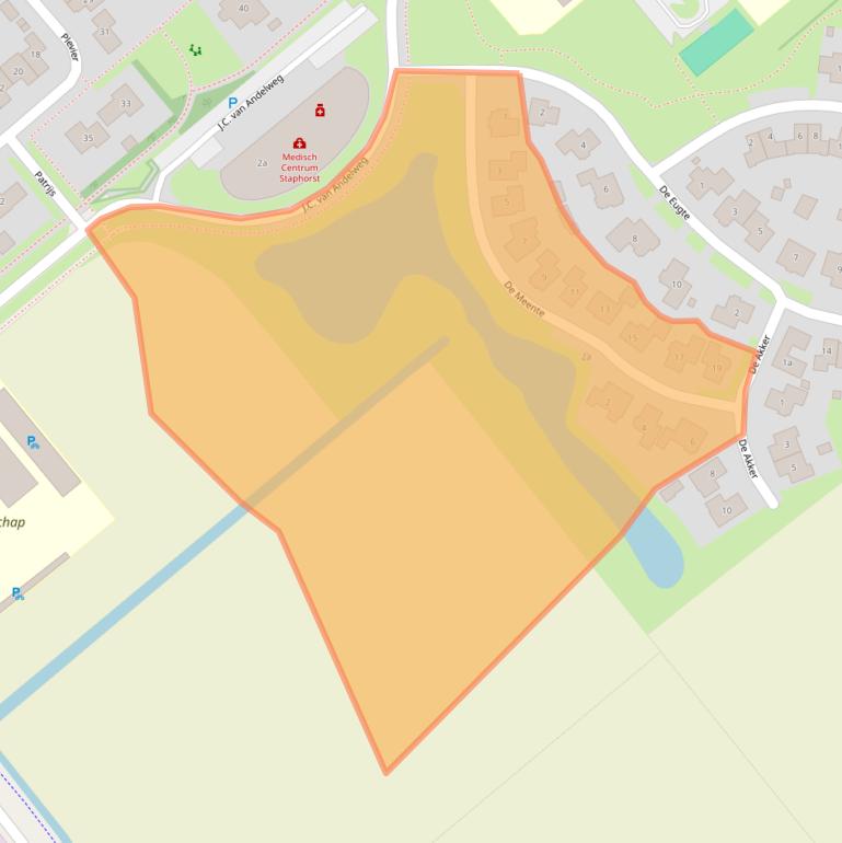 Kaart van postcodegebied 7951WJ.