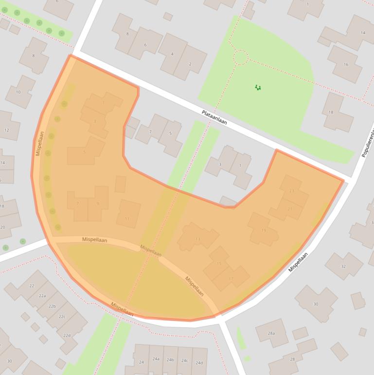 Kaart van postcodegebied 7954HJ.