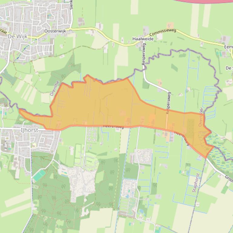 Kaart van postcodegebied 7955PC.