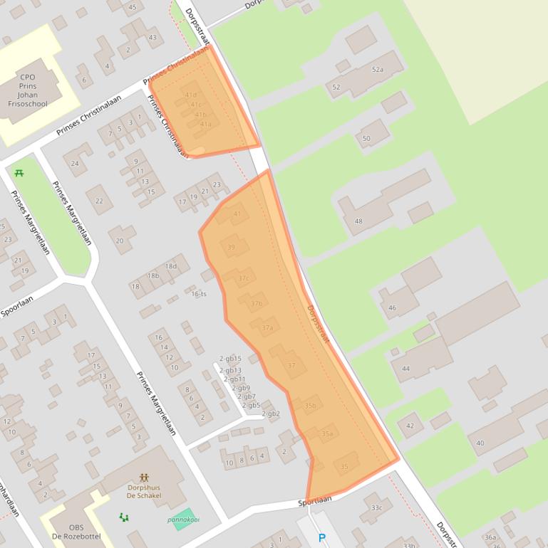 Kaart van postcodegebied 7958RL.