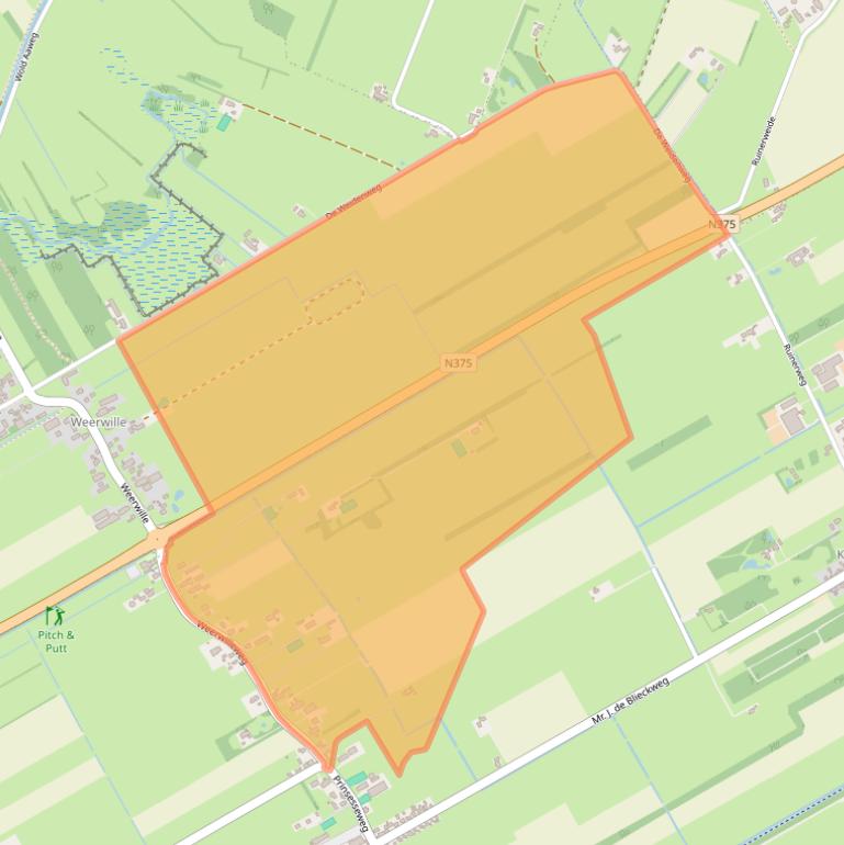 Kaart van postcodegebied 7958RW.