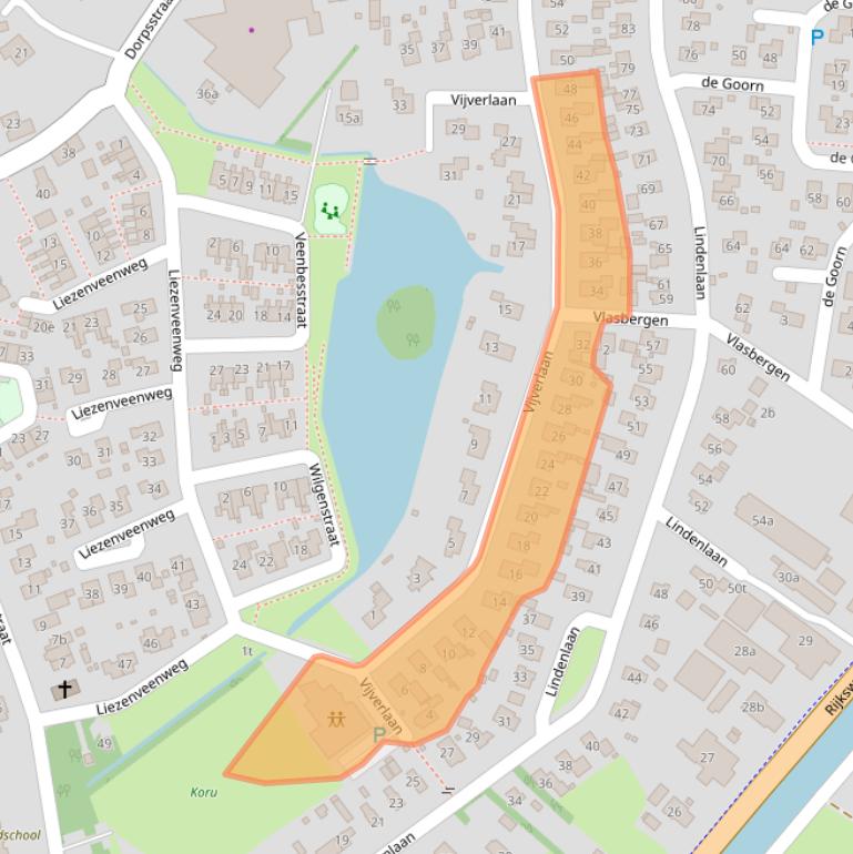 Kaart van postcodegebied 7975BX.