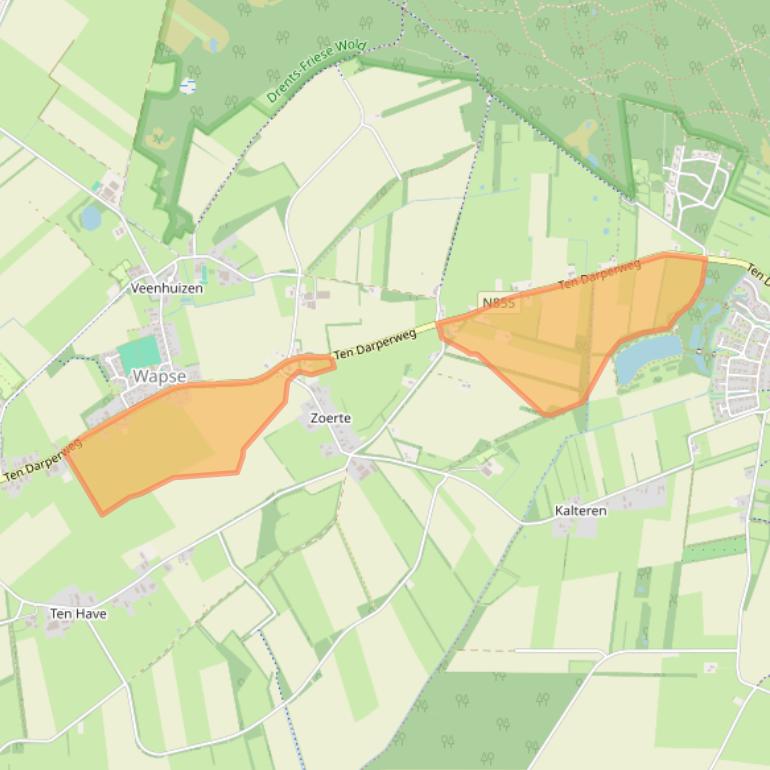 Kaart van postcodegebied 7983KR.