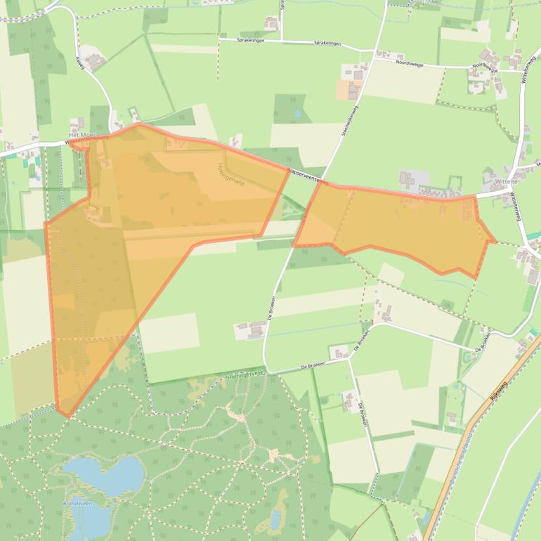 Kaart van postcodegebied 7986PJ.