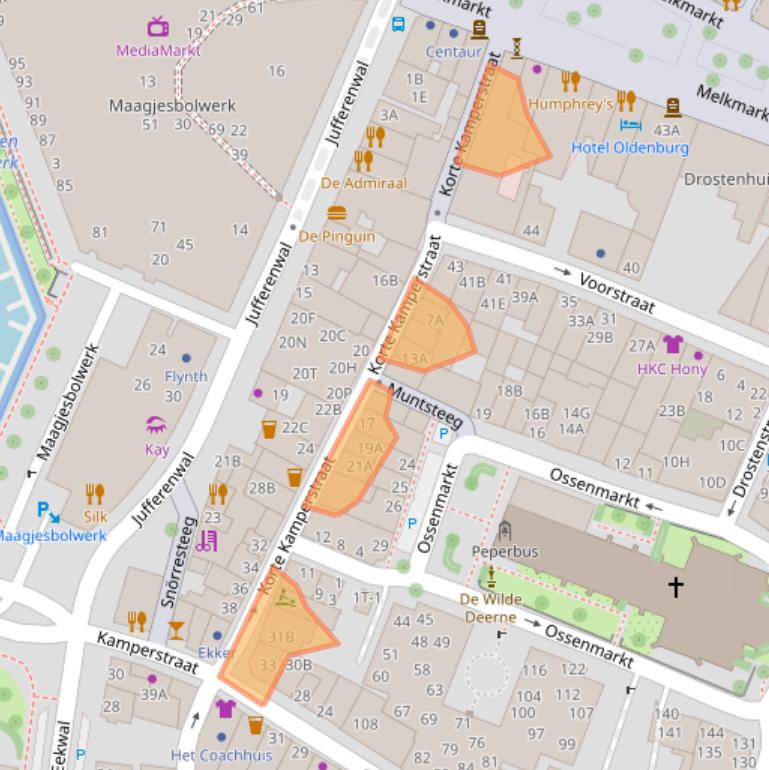 Kaart van postcodegebied 8011MN.