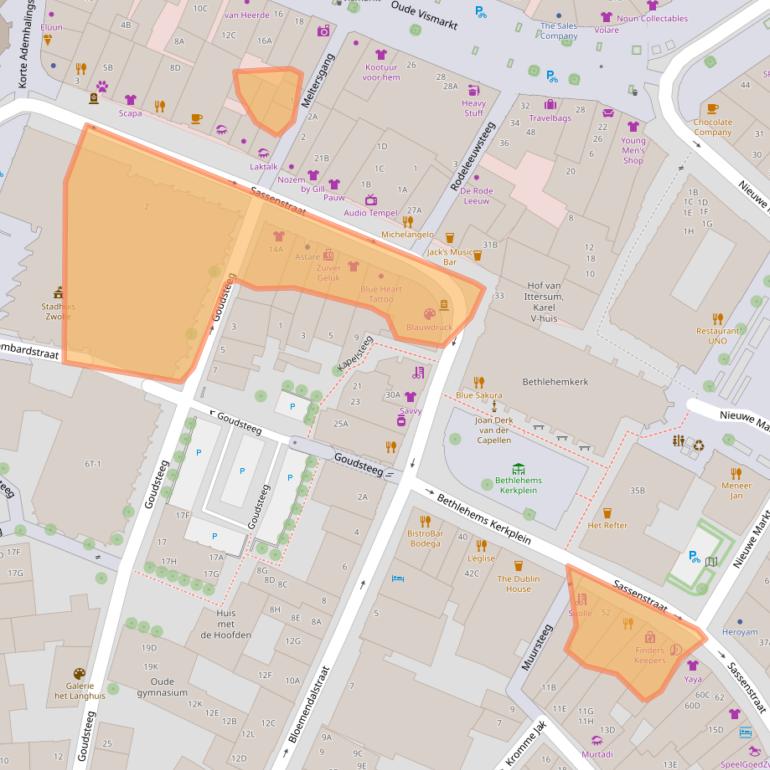 Kaart van postcodegebied 8011PC.
