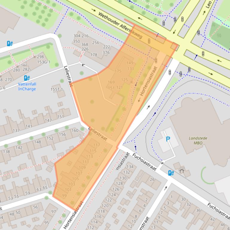 Kaart van postcodegebied 8013AD.