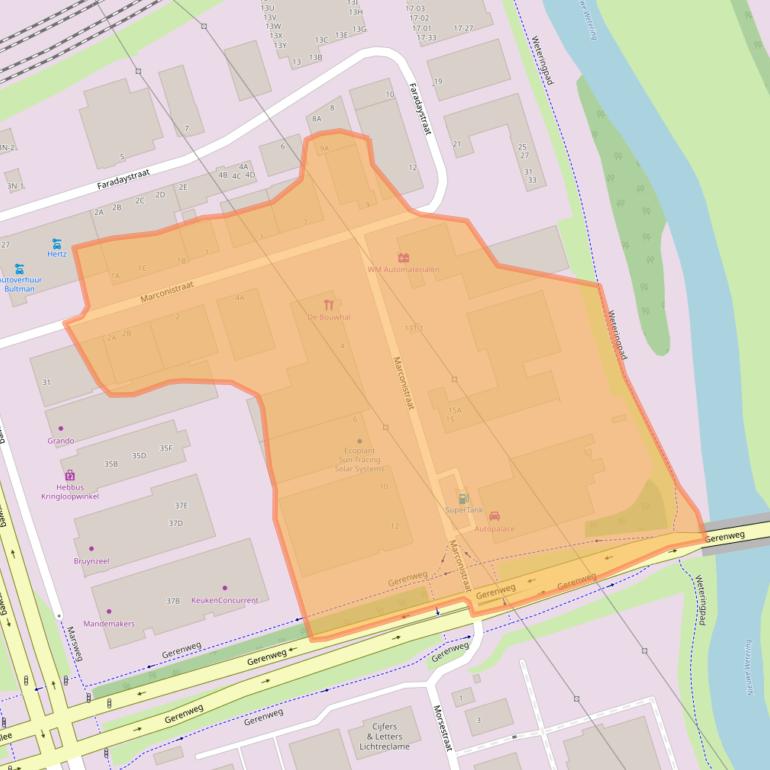 Kaart van postcodegebied 8013PK.