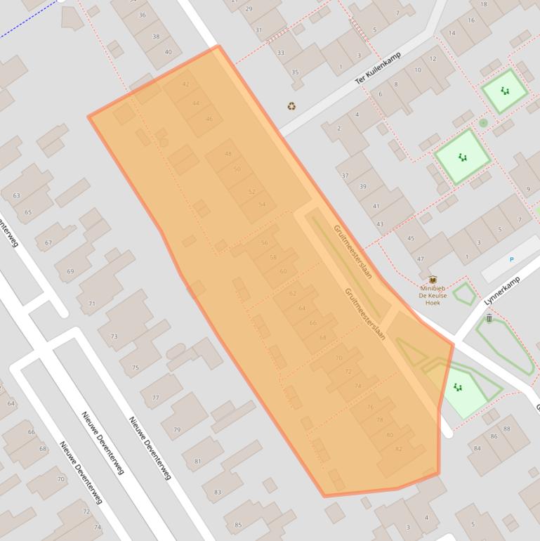 Kaart van postcodegebied 8014CJ.