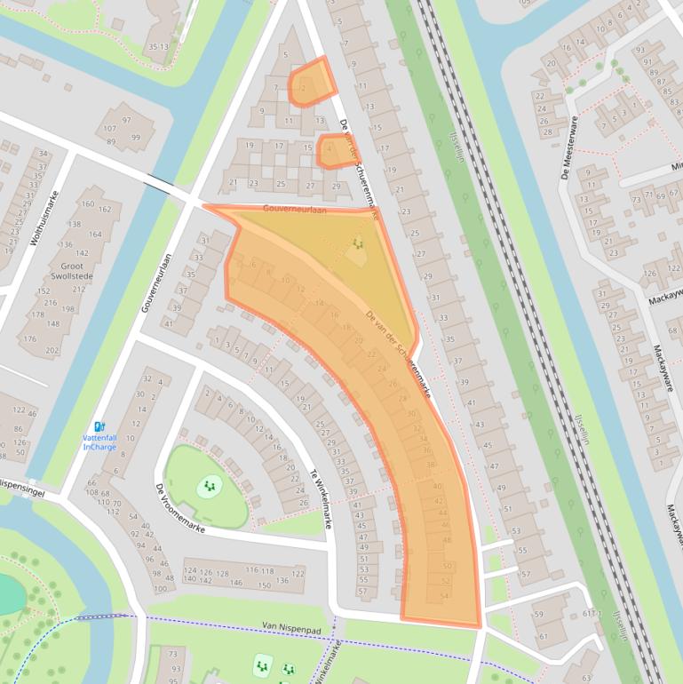 Kaart van postcodegebied 8016MA.