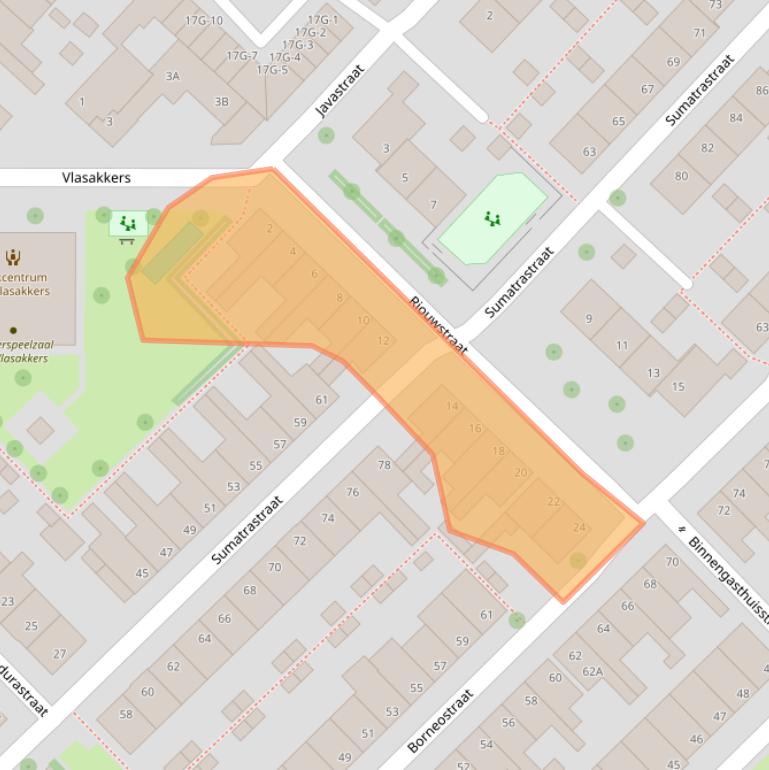 Kaart van postcodegebied 8022PT.