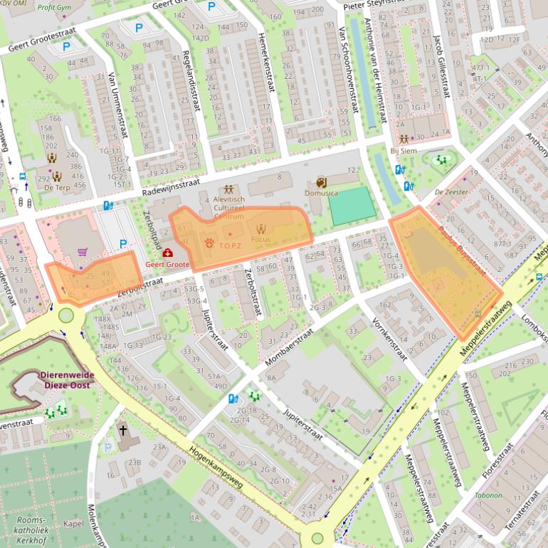 Kaart van postcodegebied 8022RW.