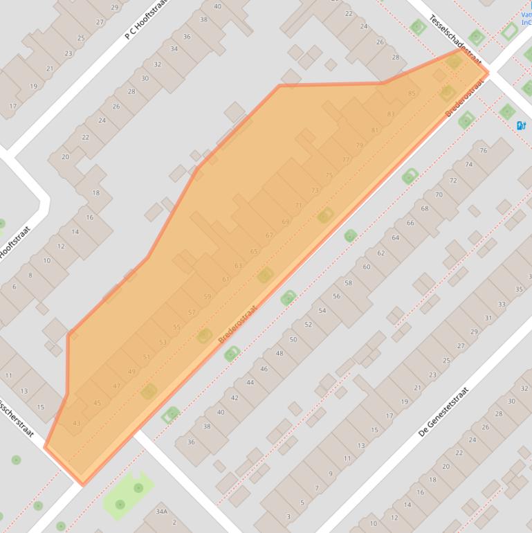 Kaart van postcodegebied 8023AP.