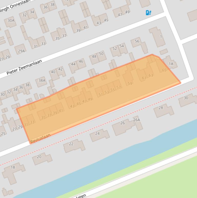 Kaart van postcodegebied 8024CD.