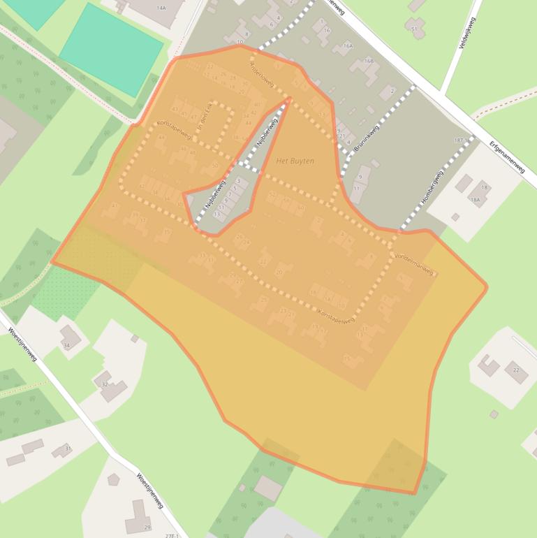 Kaart van postcodegebied 8026NE.