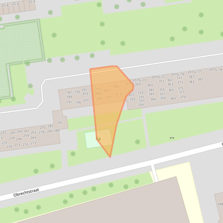 Kaart van postcodegebied 8031AV.