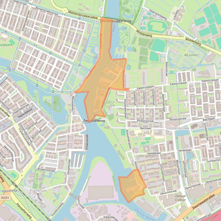 Kaart van postcodegebied 8031ER.