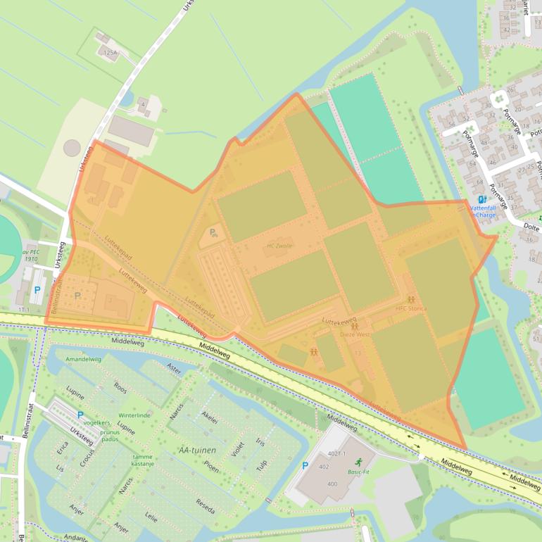 Kaart van postcodegebied 8031LG.