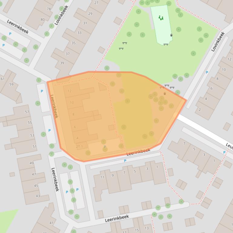 Kaart van postcodegebied 8033EE.