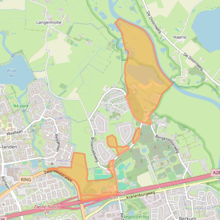 Kaart van postcodegebied 8034PJ.