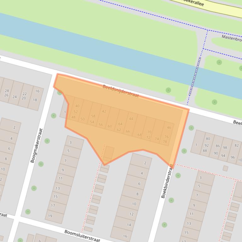 Kaart van postcodegebied 8043CL.